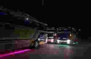 Bus asal bandung di putar balik di jalur pantura, Rembang