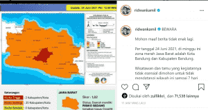 Waspada, Kabupaten dan Kota Bandung Kembali Zona Merah Corona