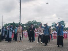 Penari Kolosal Jaipong Galuh Rahayu Ramaikan Alun-Alun Ciamis di Hari Sumpah Pemuda