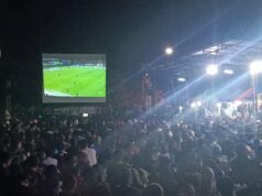 Ribuan Boboth Ramaikan Nobar Persib vs PSM di Halaman Mapolres Banjar