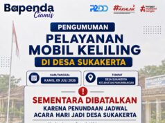 Bapenda Ciamis Tunda Layanan Mobil Keliling di Desa Sukakerta, Jadwal Baru akan Segera Diumumkan
