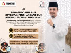 Bawaslu Ciamis Borong Tiga Penghargaan Pencegahan dan Pengawasan Pemilu Tingkat Jawa Barat
